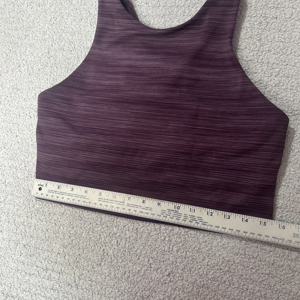 Athleta Conscious Crop Spacedye Purple Racerback Bra Tank Top Active‎ Sz Large